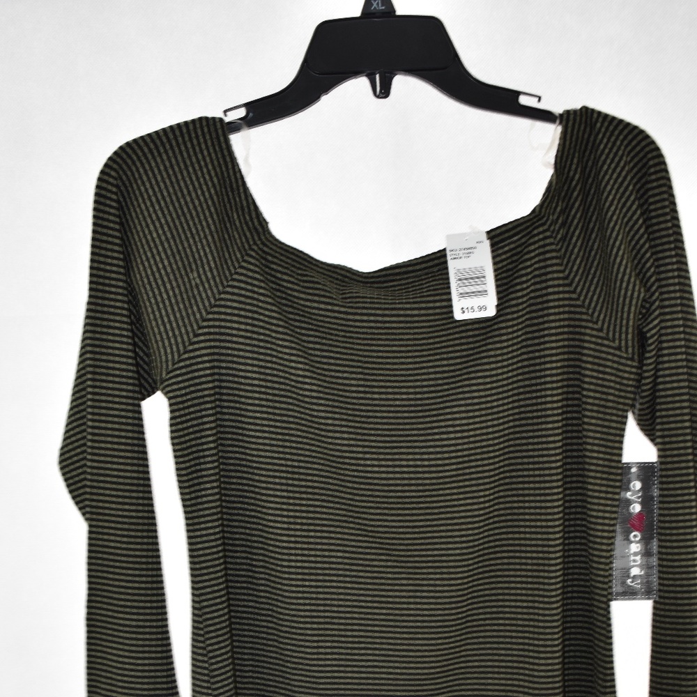 Eye Candy Womens Striped Blouse
